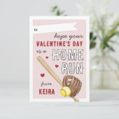 ホーム走ソフトボール教室ヴァレンティーンズデイカード 招待状 (スタンド正面)