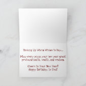 「ホーム走ソーセージピザ」誕生日カード カード (内部)