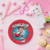 ホーム走ボイ野球誕生日Bash ペーパープレート (パーティー)