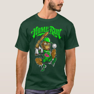 ホーム走モンキーCAチーム遊野球 Tシャツ