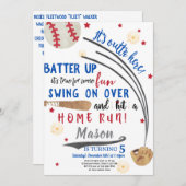 ホーム走違う誕生日招待状カード (正面/裏面)