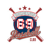 ホーム走69ベースボールクラブグラフィックおもしろいティー Tシャツ