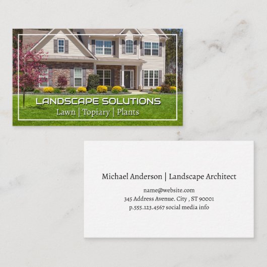 ホーム造園 |ローンサービス 名刺 (正面/裏面)