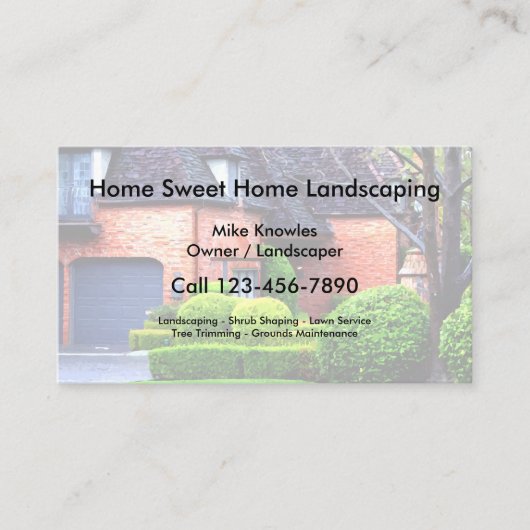 ホーム造園 名刺 (正面)