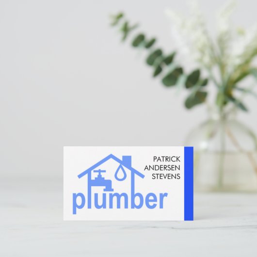 ホーム配管配管フレームの青い漏れ 名刺 (スタンド正面)