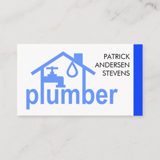 ホーム配管配管フレームの青い漏れ 名刺 (正面)