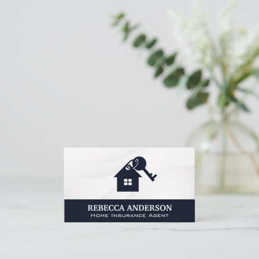 ホーム鍵ロゴ 名刺 (スタンド正面)