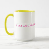 ホーム離れ(手、黄色/ピンク) マグカップ (左)