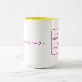 ホーム離れ(手、黄色/ピンク) マグカップ (中央)