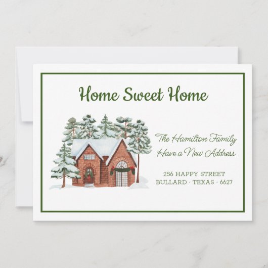 ホーム霜の降りたステッド新しいアドレス移動 案内状 (正面)