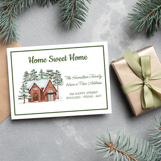 ホーム霜の降りたステッド新しいアドレス移動 案内状