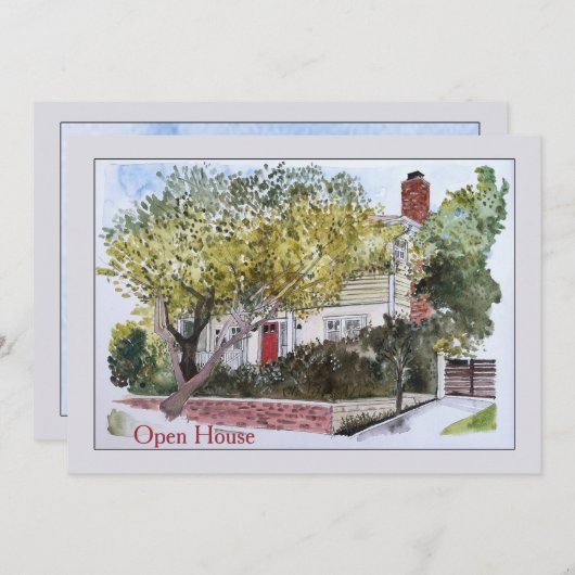 ホーム魅力的招待状 招待状 (正面/裏面)