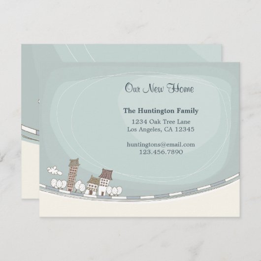 ホーム魅力的移動発表 案内状 (正面/裏面)