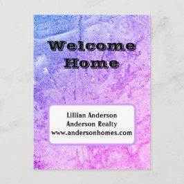 ホーム お帰りなさい パステル サンキュー 不動産 リアルティ ポストカード