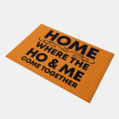 ホーム、どこホーと私が一緒に来、ギフトおもしろい ドアマット (アングル)
