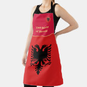 ホーム&アルバニアフラグの味、アルバニア/料理 エプロン (インサイチュ)