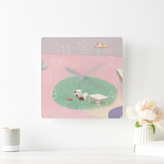 ホーム·アロン スクエア壁時計 (ホーム)