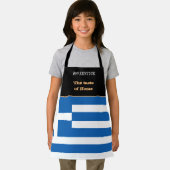 ホーム・アンド・ギリシャ国旗、ギリシャ/アテネ料理 エプロン (インサイチュ)