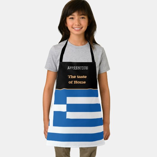 ホーム・アンド・ギリシャ国旗、ギリシャ/アテネ料理 エプロン (インサイチュ)