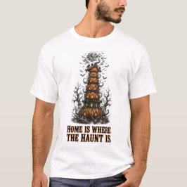 ホーム・イズ・ホエア・ザ・ホーント・イズ Tシャツ 楽しいハロウィン