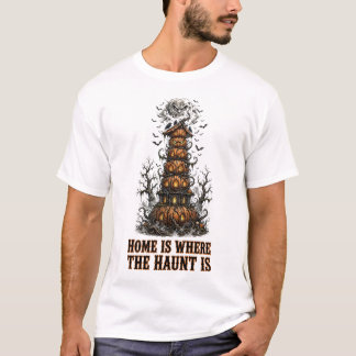 ホーム・イズ・ホエア・ザ・ホーント・イズ Tシャツ 楽しいハロウィン