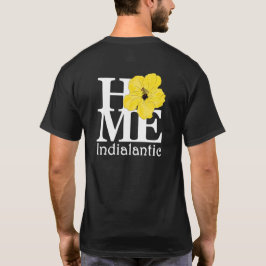 ホーム インディアランティック イエロー ハイビスカス (背面デザイン) Tシャツ