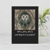 「ホーム·イン·ア·ホール」フクロウ·招待状 招待状 (スタンド正面)