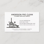 ホーム&オフィスプロフェッショナルクリーニングサービスブラック 名刺 (正面)