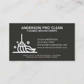 ホーム&オフィスプロフェッショナルクリーニングサービスブラック 名刺 (正面)
