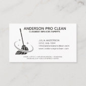 ホーム&オフィスプロフェッショナルクリーニングサービスブラック 名刺 (正面)