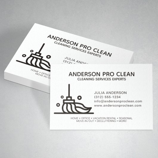 ホーム&オフィスプロフェッショナルクリーニングサービスブラック 名刺