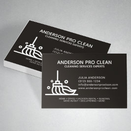 ホーム&オフィスプロフェッショナルクリーニングサービスブラック 名刺
