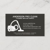 ホーム&オフィスプロフェッショナルクリーニングサービスブラック 名刺 (正面)