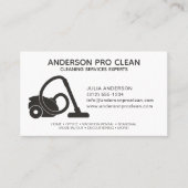 ホーム&オフィスプロフェッショナルクリーニングサービスブラック 名刺 (正面)