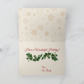 ホーム・オン・ザ・ホリデーズカード シーズンカード (内部)