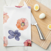 ホーム&キッチンコレクションブライトフラワープリント キッチンタオル (四つ折り)