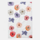 ホーム&キッチンコレクションブライトフラワープリント キッチンタオル (縦)