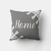 ホーム シルバーとグレー クッション (裏面)