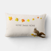 ホーム スイート ホーム、かわいいリス & 紅葉 ランバークッション (裏面)
