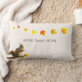 ホーム スイート ホーム、かわいいリス & 紅葉 ランバークッション (ブランケット)