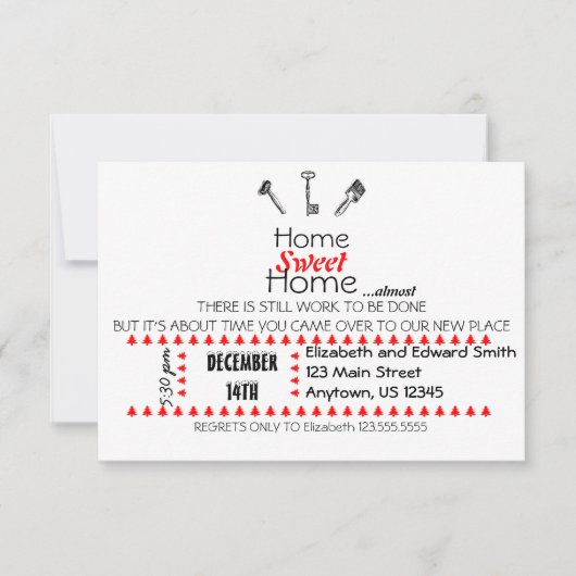 ホーム スイート ホーム ご招待 招待状 (正面)