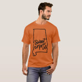 ホーム・スイート・ホーム アラバマ州 手描き タイポ Tシャツ (正面フル)