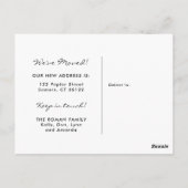 ホーム スイート ホーム - ラスティック ウッド 引っ越しのお知らせ ポストカード (裏面)