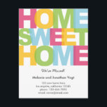 ホーム・スイート・ホーム 引っ越しのお知らせ 案内状<br><div class="desc">楽しくてスタイリッシュな方法で、友達や家族に新しい住所を知らせることができます。 この引っ越しのお知らせは、ハウスウォーミングパーティーの招待状としても使用できます。</div>