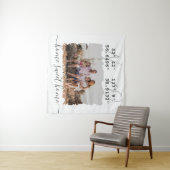 "ホーム スイート ホーム" 緯度 経度 家族の写真 タペストリー (インサイチュ(横))