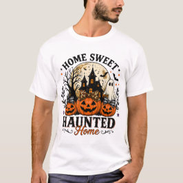 ホーム スイート ホーンテッド ホーム ハロウィンTシャツ Tシャツ