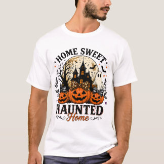 ホーム スイート ホーンテッド ホーム ハロウィンTシャツ Tシャツ