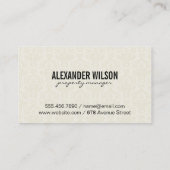 ホーム |ダマスク 名刺 (裏面)