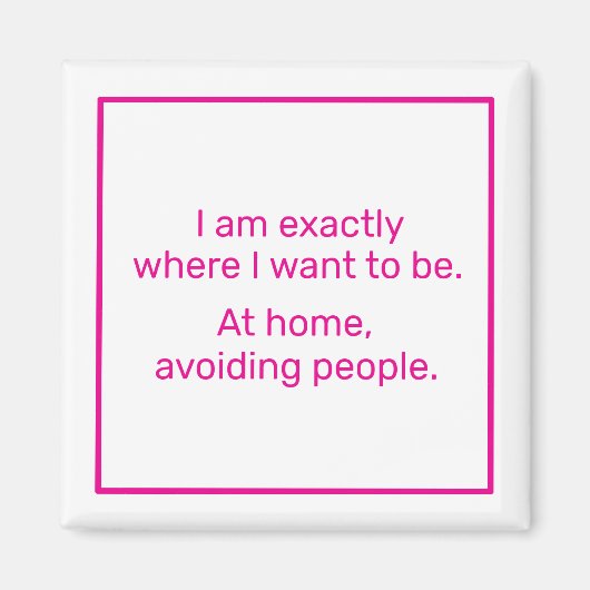 ホーム（ピンク） マグネット (正面)