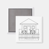 ホーム（フェンス付き） マグネット (正面/裏面)